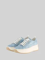 TOM TAILOR Damen Sneaker mit Plateau, blau, Uni – Bild 3