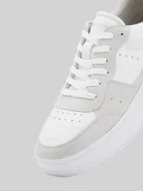 TOM TAILOR DENIM Damen Sneaker mit erhöhter Sohle, weiß, Uni – Bild 4