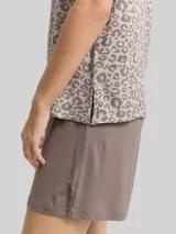 TOM TAILOR Damen Pyjama-Set mit Leo-Print, grau, Animalprint – Bild 6
