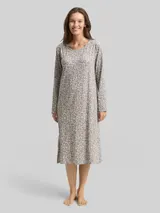 TOM TAILOR Damen Nachthemd mit Leo-Print, grau, Animalprint – Bild 4