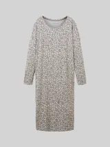 TOM TAILOR Damen Nachthemd mit Leo-Print, grau, Animalprint – Bild 3