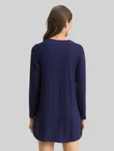 TOM TAILOR Damen Nachthemd mit Print, blau, Print – Bild 5