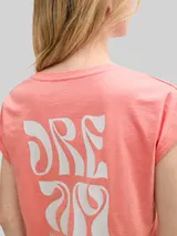 TOM TAILOR Damen Pyjama-Set mit Text-Print, rot, Print – Bild 6