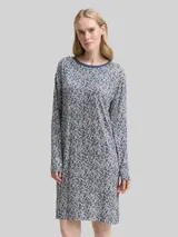 TOM TAILOR Damen Gemustertes Nachthemd, blau, Gemustert – Bild 4