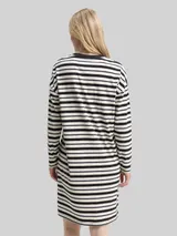 TOM TAILOR Damen Gestreiftes Nachthemd, grau, Gestreift – Bild 5