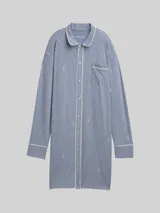 TOM TAILOR Damen Gestreiftes Nachthemd, blau, Gestreift – Bild 3
