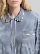 TOM TAILOR Damen Gestreiftes Nachthemd, blau, Gestreift – Bild 6