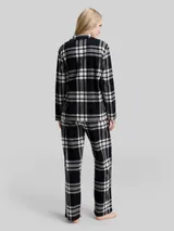 TOM TAILOR Damen Pyjama-Set mit Karomuster, grau, Kariert – Bild 5