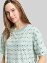 TOM TAILOR Damen Nachthemd mit Muster, blau, Gemustert – Bild 6