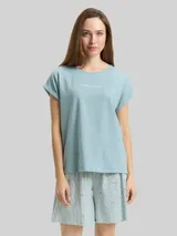 TOM TAILOR Damen Pyjama-Set mit Muster, blau, Gemustert – Bild 4