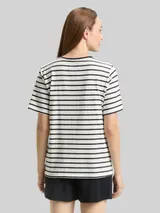 TOM TAILOR Damen Pyjama-Set mit Streifenmuster, weiß, Gestreift – Bild 5