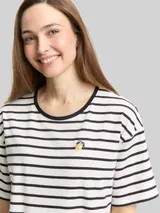 TOM TAILOR Damen Nachthemd mit Streifenmuster, weiß, Gestreift – Bild 6