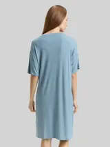 TOM TAILOR Damen Nachthemd in Melange-Optik, blau, Meliert – Bild 5