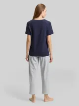 TOM TAILOR Damen Pyjama-Set, blau, Gemustert – Bild 5