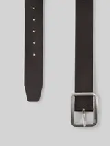 TOM TAILOR Herren TTTED Ledergürtel mit eckiger Dornschließe, braun, Logo Print – Bild 4