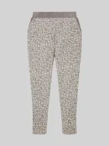 TOM TAILOR Damen Pyjama-Hose mit Leo-Print, grau, Animalprint – Bild 3