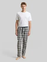 TOM TAILOR Herren Pyjama-Hose aus Baumwolle mit Karomuster, grün, Kariert – Bild 4