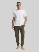 TOM TAILOR Herren Pyjama-Hose in Melange-Optik, grün, Meliert – Bild 4