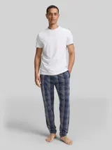 TOM TAILOR Herren Pyjama-Hose mit Karomuster, blau, Kariert – Bild 4