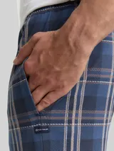 TOM TAILOR Herren Pyjama-Hose mit Karomuster, blau, Kariert – Bild 6