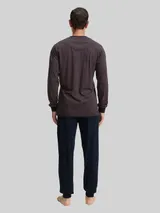 TOM TAILOR Herren Pyjama-Set mit Streifenmuster, braun, Gestreift – Bild 5