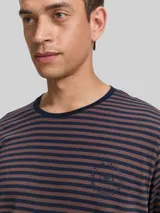 TOM TAILOR Herren Pyjama-Set mit Streifenmuster, braun, Gestreift – Bild 6