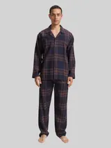 TOM TAILOR Herren Pyjama-Set mit Karomuster, braun, Kariert – Bild 4