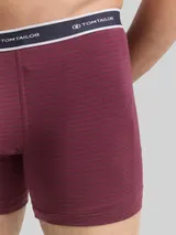 TOM TAILOR Herren Kurze Boxershorts im 2er-Pack, rot, Gestreift – Bild 6