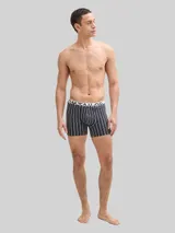 TOM TAILOR Herren Mittellange Boxershorts im 4er-Pack, blau, Gestreift – Bild 4