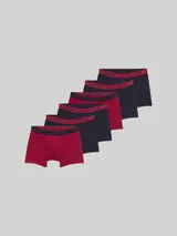 TOM TAILOR Herren Kurze Boxershorts im 6er-Pack, rot, Uni – Bild 3
