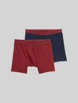 TOM TAILOR Herren Kurze Boxershorts im 2er-Pack, rot, Uni – Bild 3