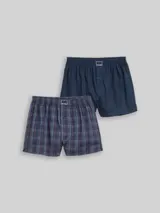 TOM TAILOR Herren Boxershorts mit Karomuster im 2er-Pack, blau, Kariert – Bild 3