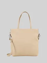 TOM TAILOR Damen TTROSA M Zip Shopper mit doppeltem Riemen, beige, Uni – Bild 3