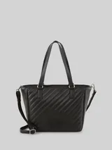 TOM TAILOR Damen TTMIRELA L Shopper mit Wattierung, schwarz, Uni – Bild 3