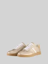TOM TAILOR Damen Sneaker im Metallic-Look, gold, Uni – Bild 3