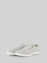 TOM TAILOR Damen Sneaker mit Reißverschluss-Detail, grau, Uni – Bild 3