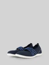 TOM TAILOR Damen Flache Slipper mit Riemen, blau, Uni – Bild 3