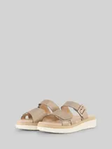 TOM TAILOR Damen Sandalen im Metallic-Look, gold, Uni – Bild 3
