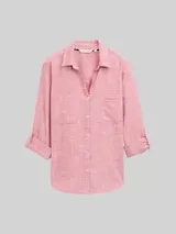 TOM TAILOR Damen Bluse mit Brusttaschen, rot, Uni – Bild 1