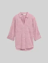 TOM TAILOR Damen Bluse mit Brusttaschen, rot, Meliert – Bild 7
