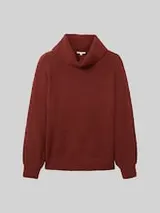 TOM TAILOR Damen Strickpullover, braun, Meliert – Bild 1