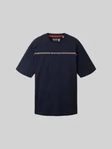 TOM TAILOR Herren T-Shirt mit Print, blau, Uni – Bild 7