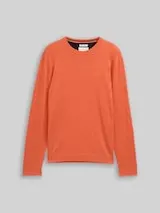TOM TAILOR Herren Basic Strickpullover aus Baumwolle, rot, Meliert – Bild 1