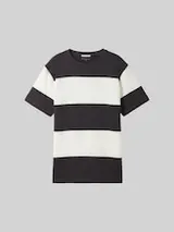 TOM TAILOR Jungen T-Shirt mit Bio-Baumwolle, grau, Gestreift – Bild 1