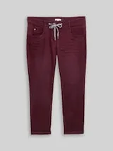 TOM TAILOR Damen Tapered Relaxed Hose, rot, Uni – Bild 1