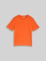 TOM TAILOR DENIM Damen Loose Fit T-Shirt, orange, Uni – Bild 7