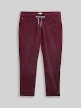 TOM TAILOR Damen Plus Size - Cropped Slim Hose, rot, Uni – Bild 1