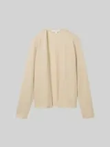 TOM TAILOR Damen Basic Cardigan, braun, Uni – Bild 1