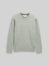 TOM TAILOR DENIM Herren Basic Strickpullover aus Baumwolle, grün, Meliert – Bild 1