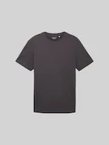 TOM TAILOR Herren Piqué T-Shirt mit Stretch, schwarz, Uni – Bild 1